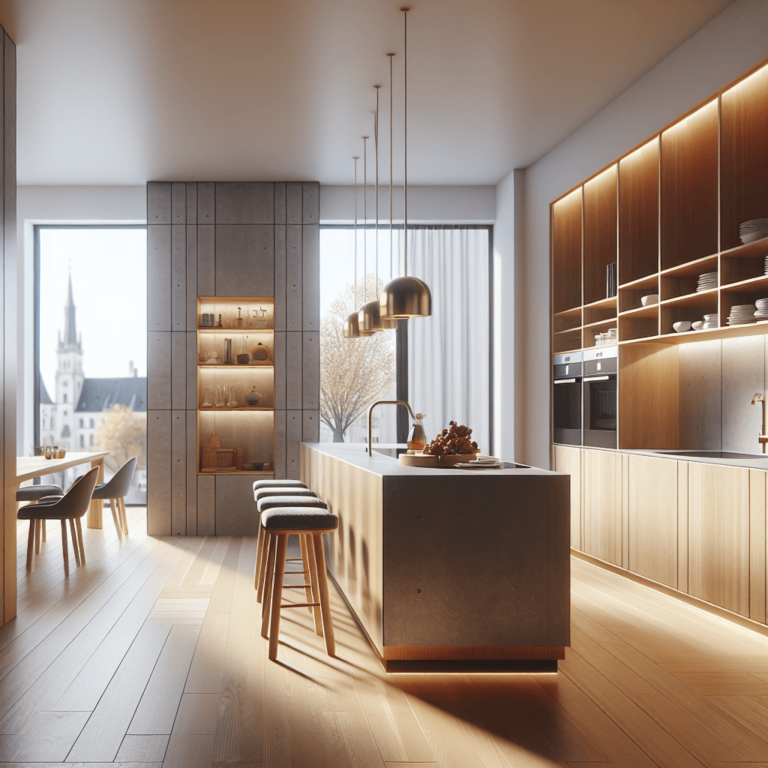 schwarze Freistehende Küche-Augsburg-1