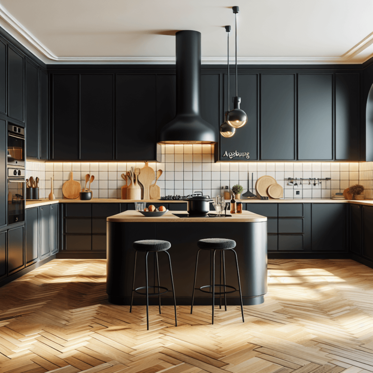 schwarze Retro Küche-Augsburg