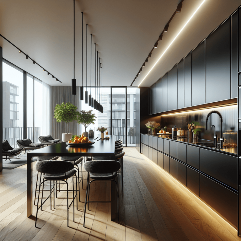 schwarze Schwebende Küche-Augsburg