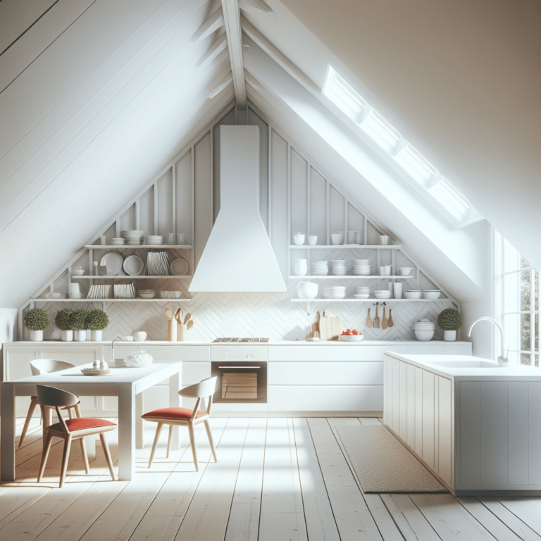 weiße Küche für Dachschräge-Augsburg-1