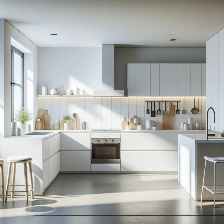 weiße Minimalismus Küche-Augsburg