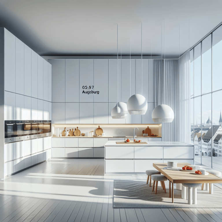 weiße Schwebende Küche-Augsburg
