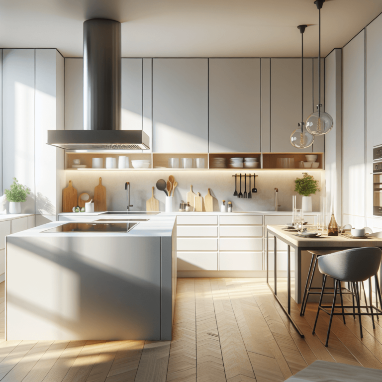 weiße einzeilige Küche-Augsburg-1